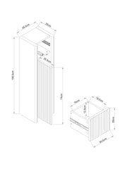 Natural Rib Small Console Storage Unit - Image 4 of 5
