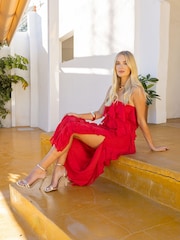 Novo Gold Wide Fit MATILDA Strappy Heeled Sandals - Image 2 of 7