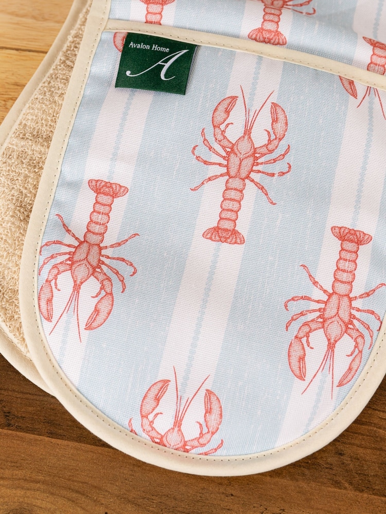 Avalon Home Blue Striped Lobster Oven Gloves - Image 5 of 5