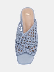 Novo Blue MILLY Woven Block Heel Mules - Image 6 of 6