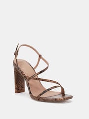 Castanho - Novo MONDRIAN Strappy Heeled Sandals - Imagem 4 de 7