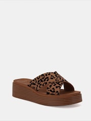 Novo Animal Wide Fit BRUNO Cross Strap Flatform Mule Sandals - Image 3 of 6