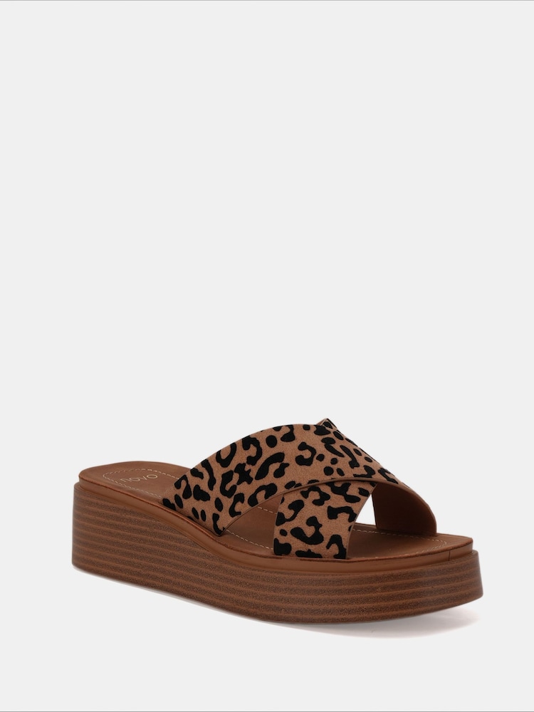 animal - Novo Sandales mules à plateforme à lanières croisées BRUNO - Image 3 of 6