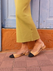 Novo Nude Wide Fit CLASSIC Slingback Flat Shoes - Image 1 of 6