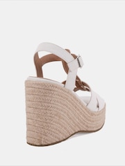 Weiß - Novo BEATRIX Tbar Wedge Espadrille Sandals - Bild 4 von 6