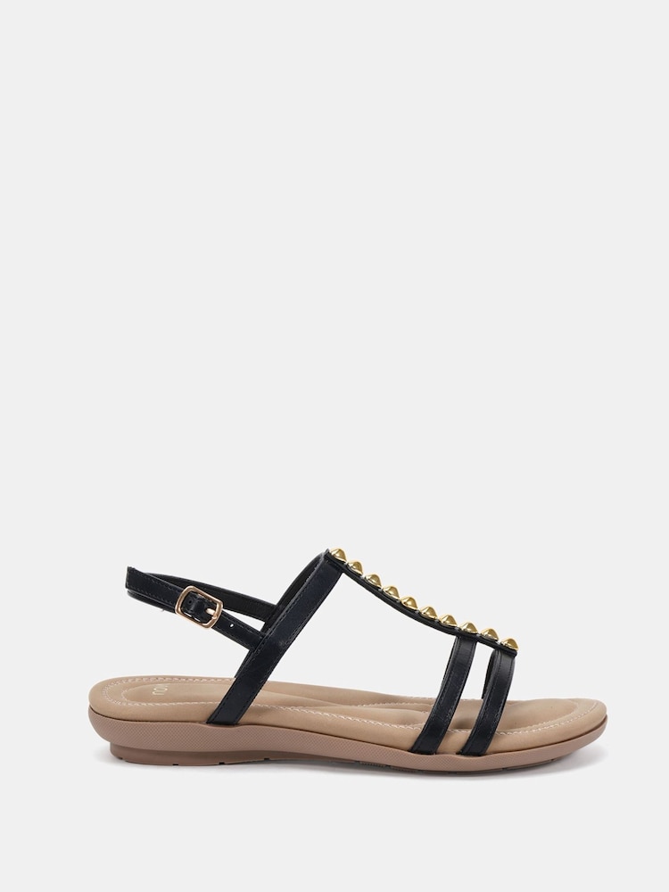 Preto - Novo TILLY Embellished Padded Sandals - Imagem 2 de 6