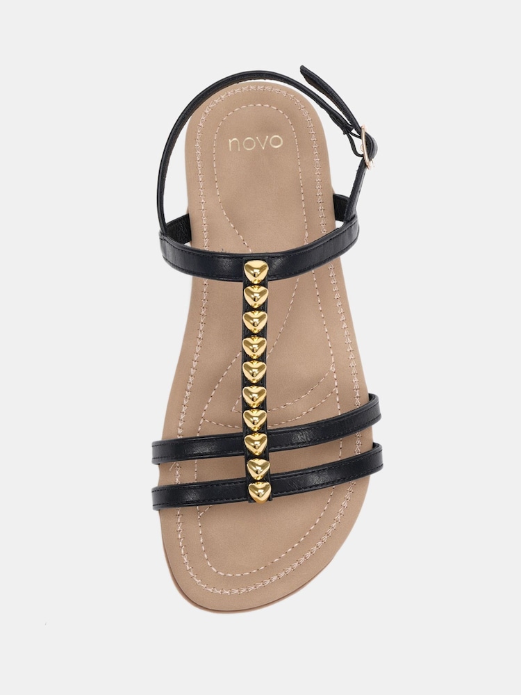 Preto - Novo TILLY Embellished Padded Sandals - Imagem 6 de 6
