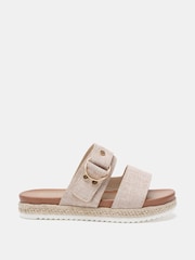 Natur - Novo SEZZADIO Double Strap Buckle Mule Espadrille Sandals - Bild 2 von 6