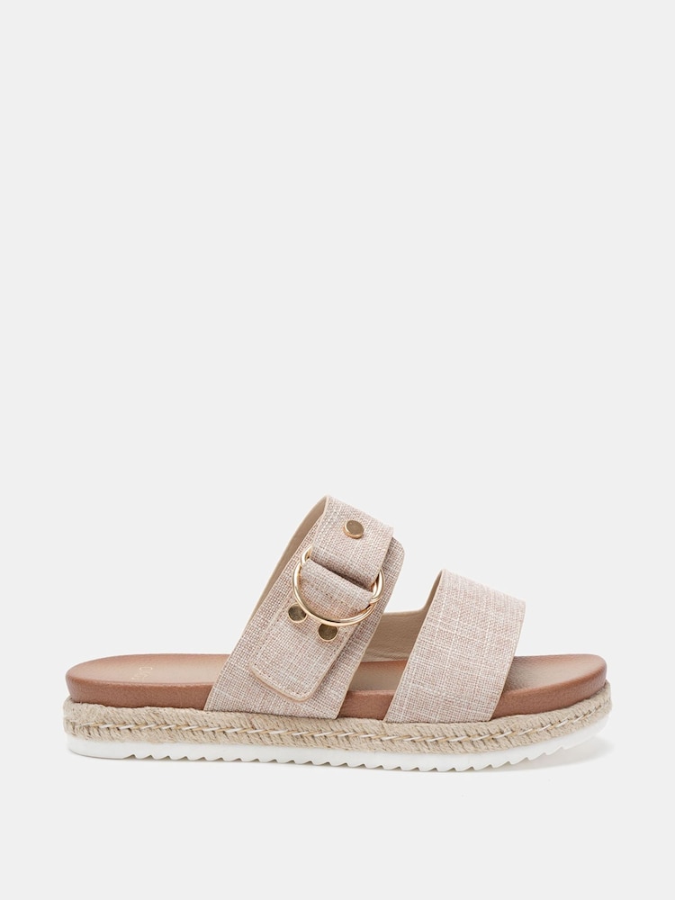 Natur - Novo SEZZADIO Double Strap Buckle Mule Espadrille Sandals - Bild 2 von 6 Natur - Novo SEZZADIO Double Strap Buckle Mule Espadrille Sandals - Bild 2 von 6