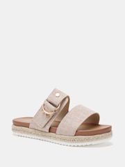 Natur - Novo SEZZADIO Double Strap Buckle Mule Espadrille Sandals - Bild 3 von 6
