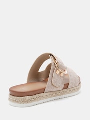 Natur - Novo SEZZADIO Double Strap Buckle Mule Espadrille Sandals - Bild 4 von 6