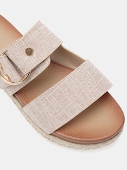 Natur - Novo SEZZADIO Double Strap Buckle Mule Espadrille Sandals - Bild 6 von 6