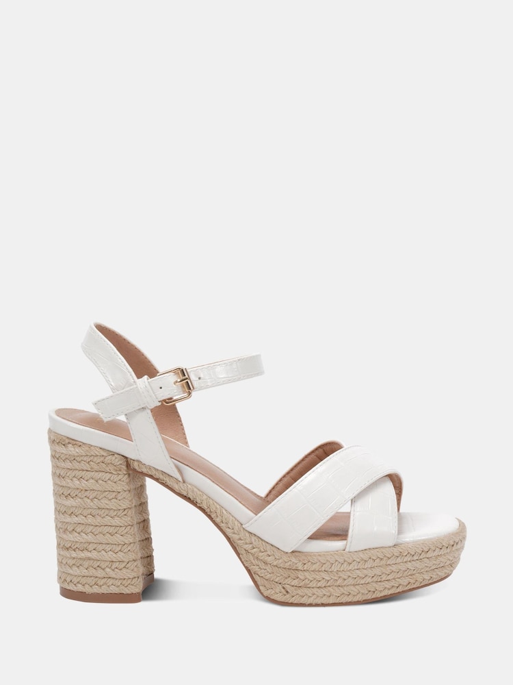 Novo White MADISON Platform Heeled Sandals - Image 2 of 6