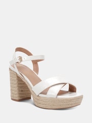 Novo White MADISON Platform Heeled Sandals - Image 3 of 6