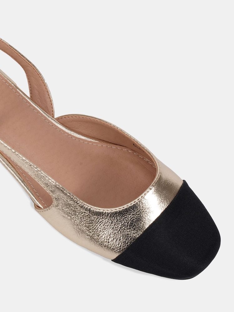 Dourado - Novo CLASSIC Slingback Flat Shoes - Imagem 6 de 6