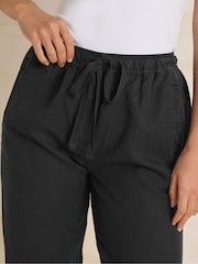 Long Tall Sally Black Lyocell Blend Joggers - Image 4 of 4