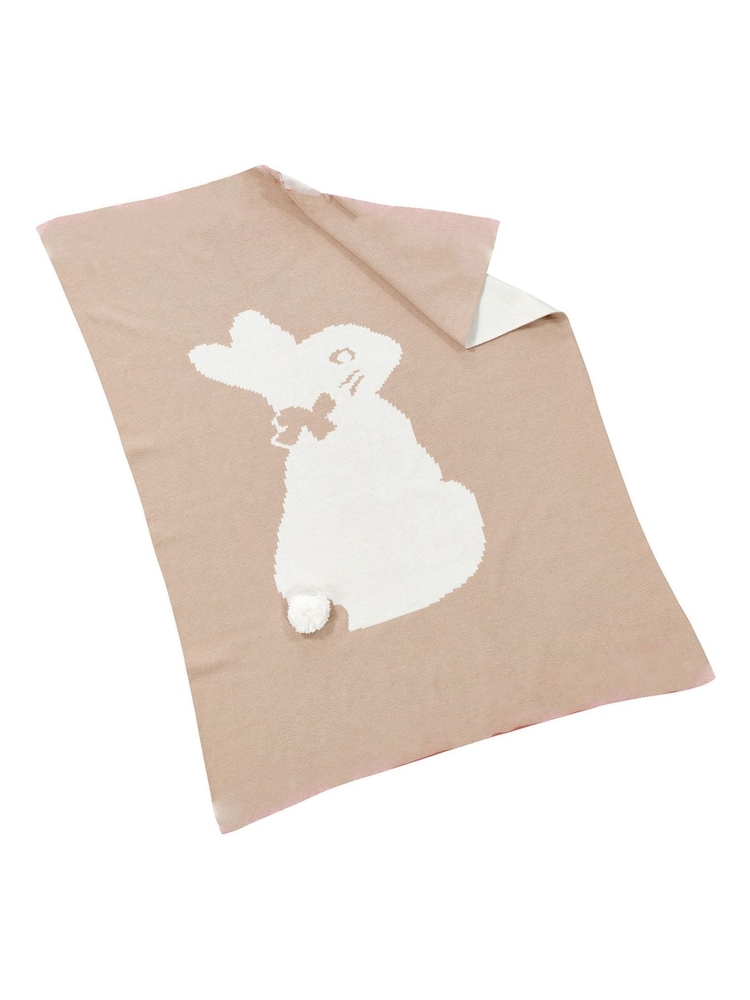 Peter Rabbit Multi Flopsy Bunny Signature Knitted Blanket - Image 2 of 3 Peter Rabbit Multi Flopsy Bunny Signature Knitted Blanket - Image 2 of 3