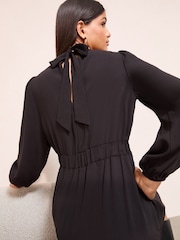 Friends Like These Black  Long Sleeve High Neck Mini Dress - Image 4 of 4