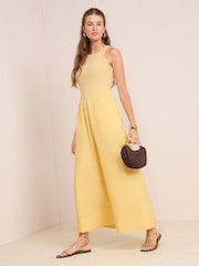 Friends Like These Yellow Drop Waist 2 in 1 Midi Dress - Image 1 of 4