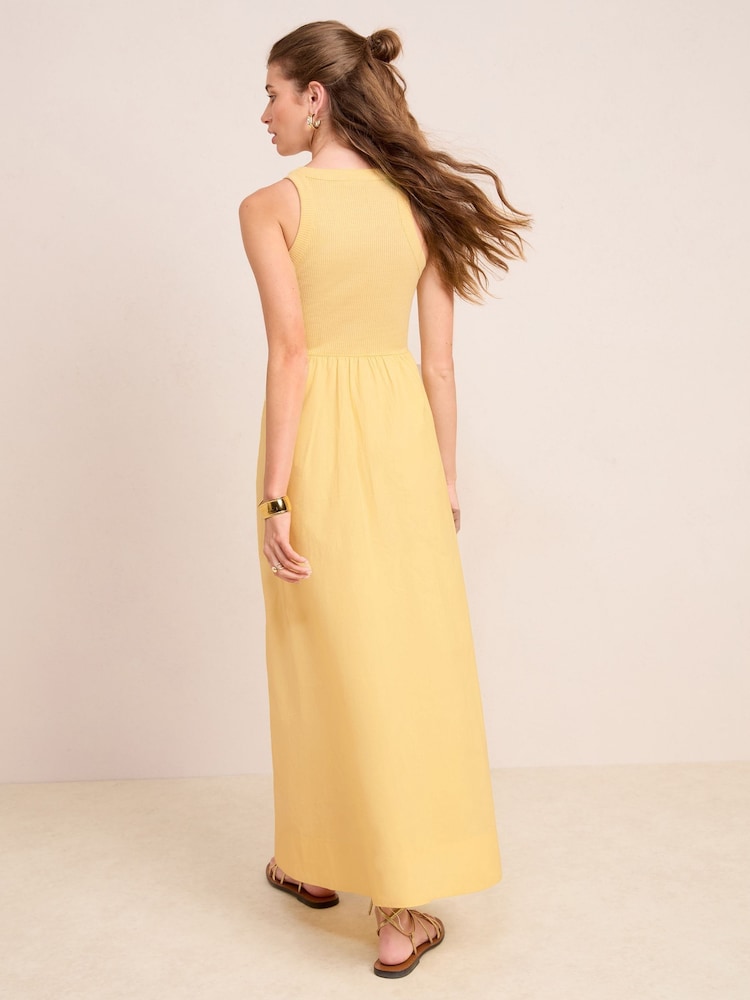 Friends Like These Yellow Drop Waist 2 in 1 Midi Dress - Image 4 of 4