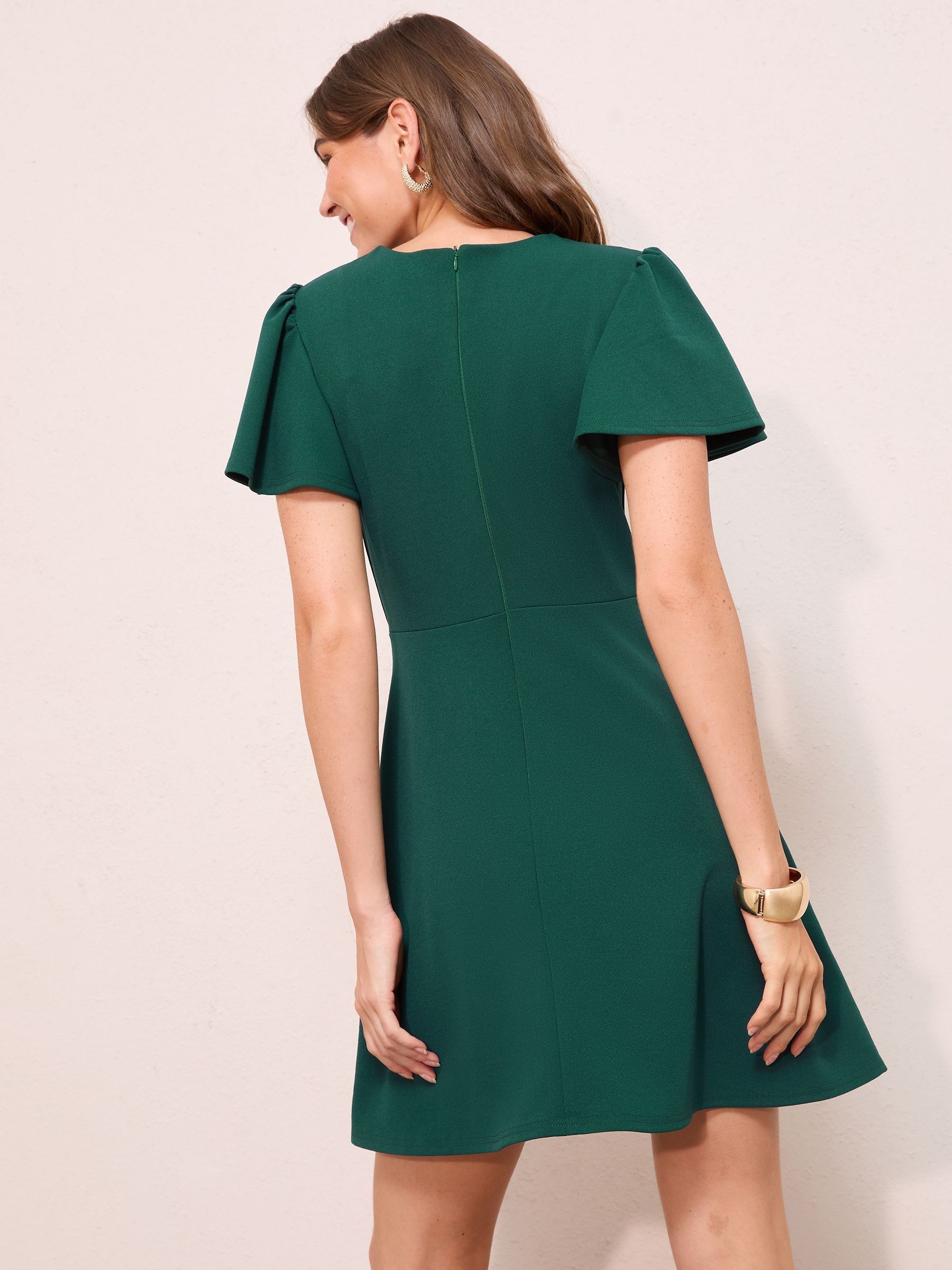 Buy Friends Like These Green Short Sleeve Cinched Hardware Detail