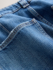 Preto lavado - Calça jeans Barrel leg com Costura Frontal - Imagem 2 de 3