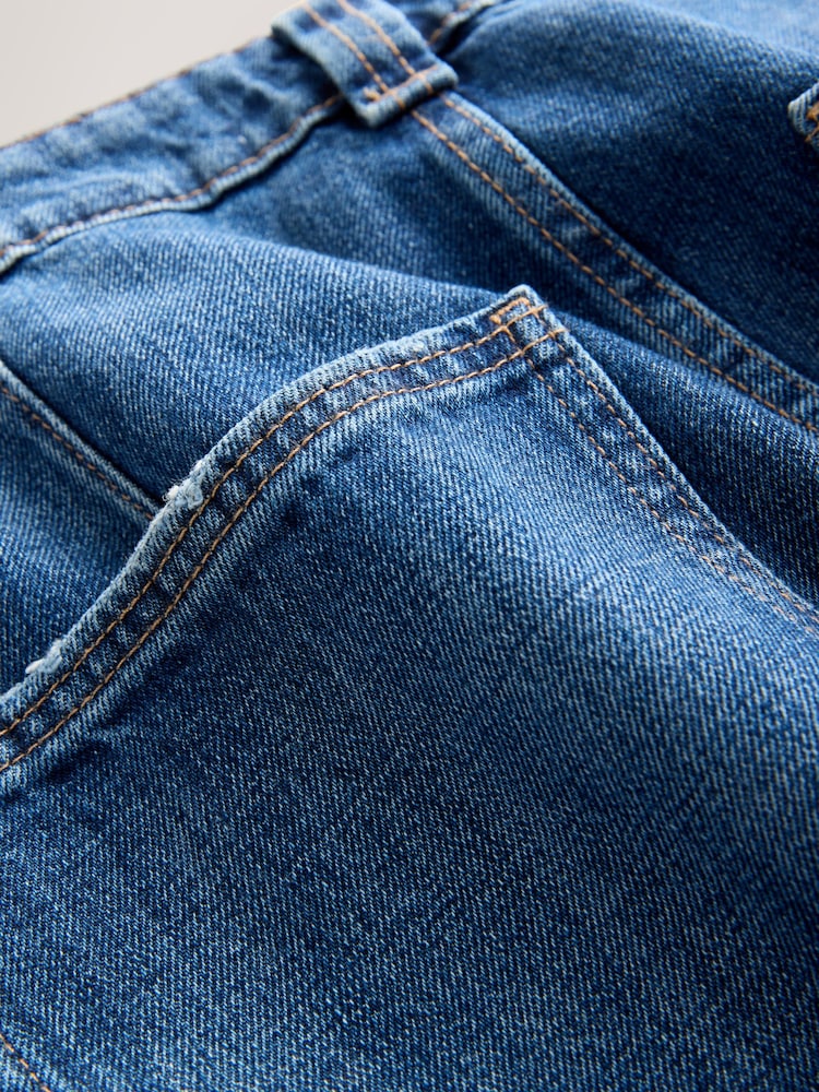 Preto lavado - Calça jeans Barrel leg com Costura Frontal - Imagem 2 de 3