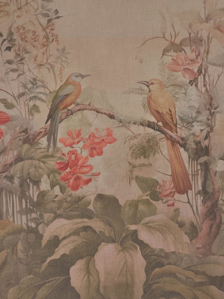 Neutral Extra Large Floral Print Fabric Wall Hanging - Image 4 of 4 Neutral Extra Large Floral Print Fabric Wall Hanging - Image 4 of 4