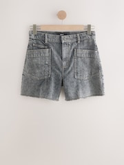 Grey Denim Cargo Pocket Shorts - Image 5 of 8