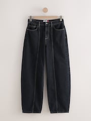 Jeans azul médio - Calça jeans Barrel leg com Costura Frontal - Imagem 1 de 3