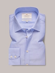 Hawes & Curtis Blue End On End Slim 100% Cotton Shirt - Image 2 of 3