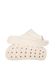 Victoria's Secret PINK White Shell Platform Slide Sandals - Image 2 of 2