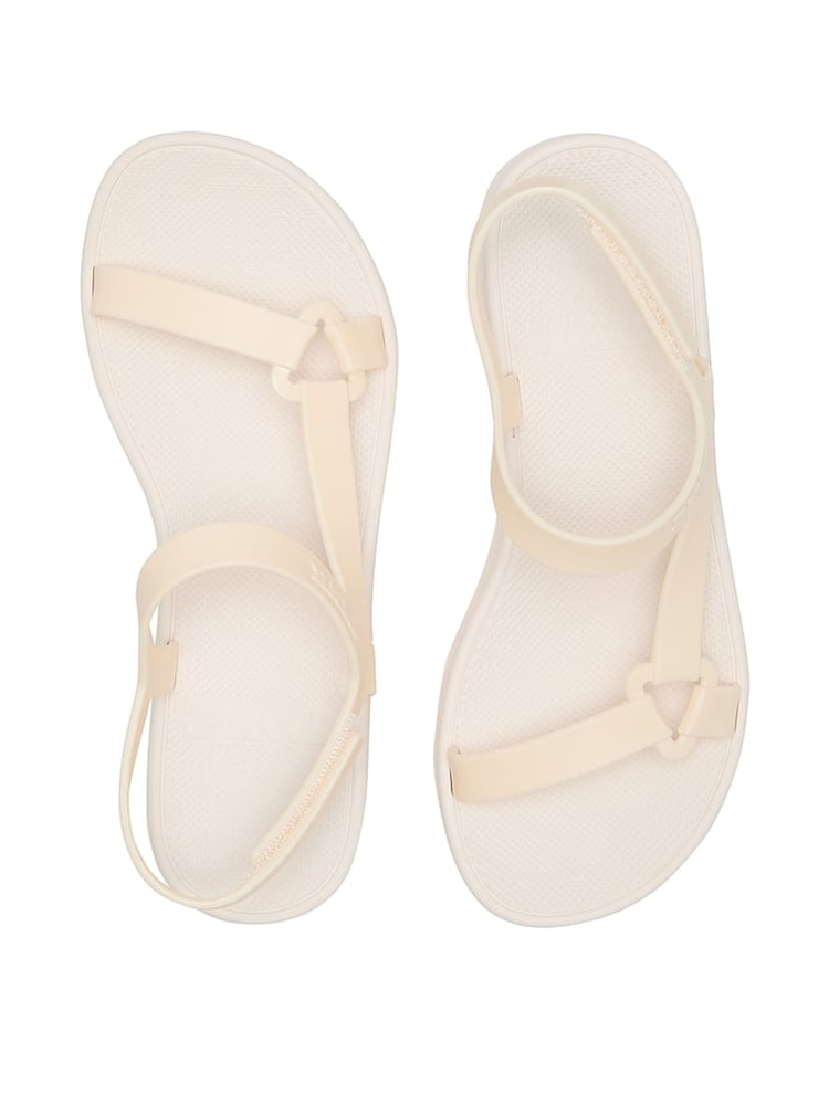 Victoria's Secret PINK White Shell Strappy Platform Sport Sandals - Image 1 of 2