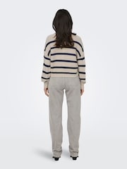 ONLY Natural Striped Long Sleeve Cardigan - Image 3 of 6