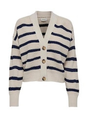 ONLY Natural Striped Long Sleeve Cardigan - Image 5 of 6