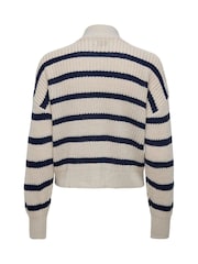 ONLY Natural Striped Long Sleeve Cardigan - Image 6 of 6