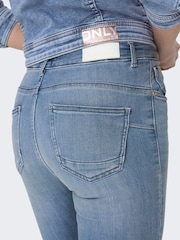 ONLY Blue Mid Rise Skinny Jeans - Image 4 of 6