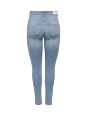 ONLY Blue Mid Rise Skinny Jeans - Image 6 of 6