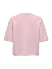 Розовый - ONLY Round Neck Short Sleeve Cardigan - Изображение 2 из 2