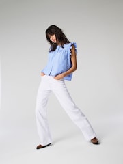 ONLY White High Waist Wide Leg Jeans - Image 1 of 7