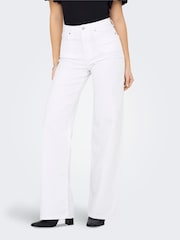ONLY White High Waist Wide Leg Jeans - Image 2 of 7