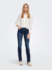 ONLY Blue Mid Waist Flared Jeans - Image 1 of 7