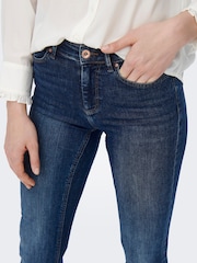 ONLY Blue Mid Waist Flared Jeans - Image 4 of 7