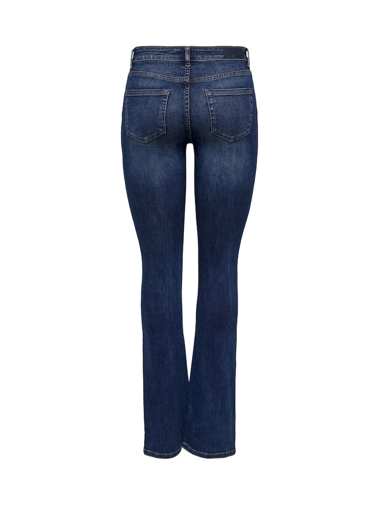 ONLY Blue Mid Waist Flared Jeans - Image 7 of 7