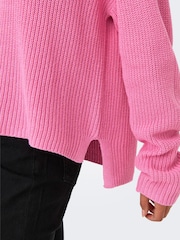 ONLY Pink Long Sleeve Round Neck Spring Knit Jumper - Image 4 of 6