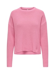 ONLY Pink Long Sleeve Round Neck Spring Knit Jumper - Image 5 of 6