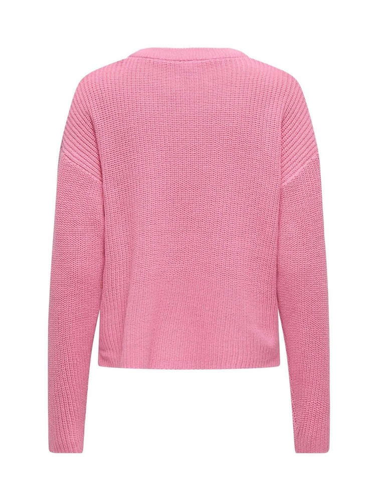 ONLY Pink Long Sleeve Round Neck Spring Knit Jumper - Image 6 of 6