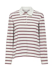 ONLY Stripe Long Sleeve Polo Shirt - Image 2 of 3