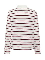 ONLY Stripe Long Sleeve Polo Shirt - Image 3 of 3