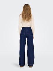 ONLY Blue High Waist Wide Leg Jeans - Image 2 of 6